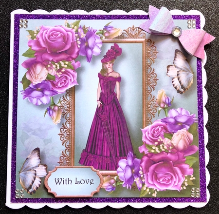Lady Of Elegance - Belle Epoque Rose 8x8 by Belinda Rub