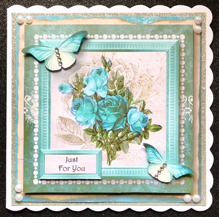 Seafoam & Pearls - Blue Roses by Belinda Rub