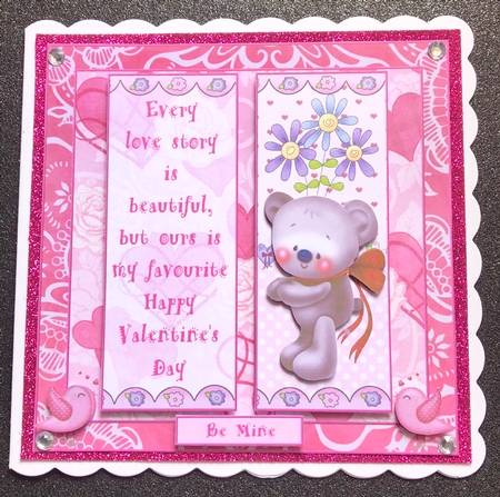 Happy Valentines Day Decoupage/Pyramid Topper 4 by Belinda Rub