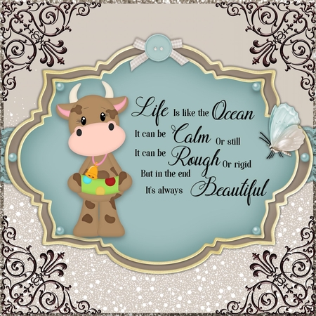 Sea and Sand Mat and Sentiment Tag 2 by Belinda Rub