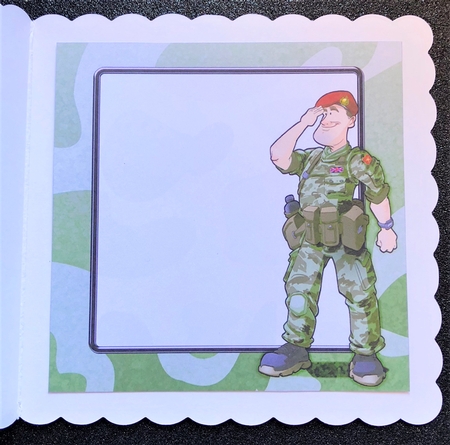 Army Dude Red Beret 8x8 Insert by Belinda Rub