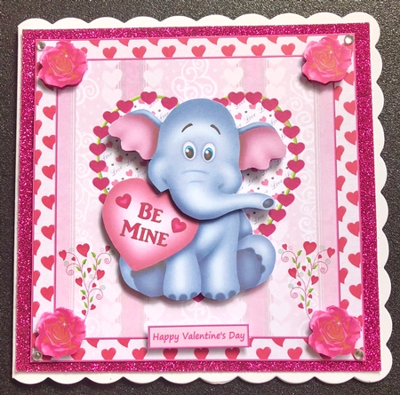 Be Mine Romance Decoupage Topper  by Belinda Rub