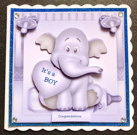 Baby Boy Cute Elephant by Belinda Rub