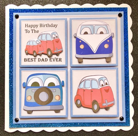 Car Characters Dad Birthday Mini Kit by Belinda Rub