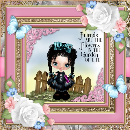 Shabby Florals..8x8 Papers 6 by Belinda Rub
