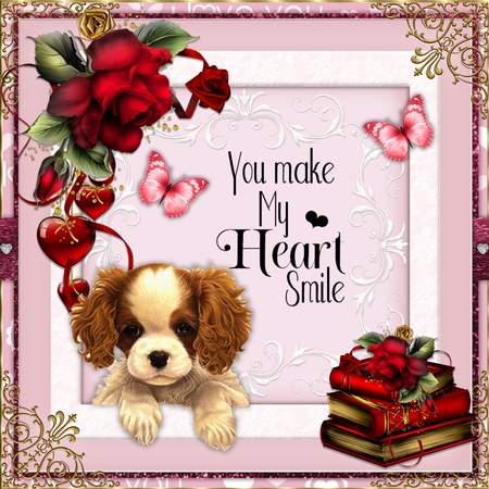 Valentine 1 Backgrounds Words-Cute  by Belinda Rub