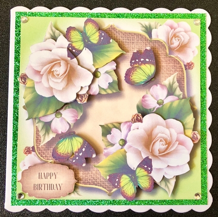 White Begonias, Burlap & Butterflies by Belinda Rub
