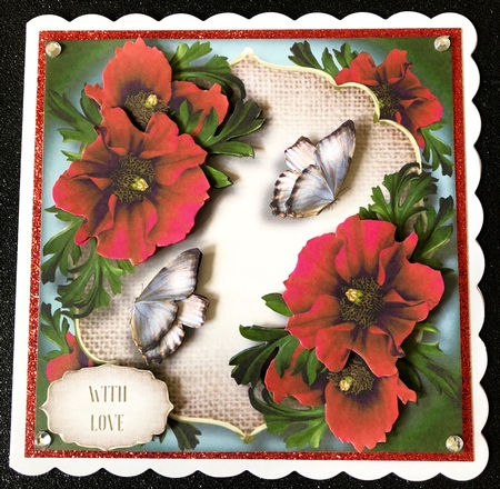 Poppies, Burlap & Butterflies by Belinda Rub