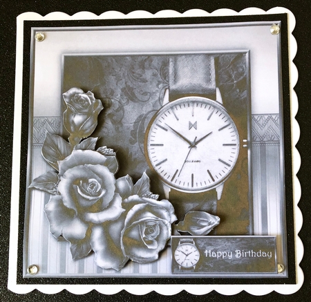 Male Card Birthday Time In Grey by Belinda Rub
