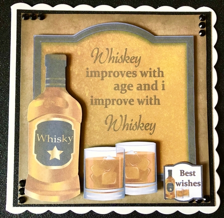 Whiskey improves with age 8x8 Mini Kit by Belinda Rub