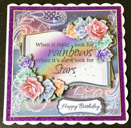 Rainbows and Stars Open Book by Belinda Rub