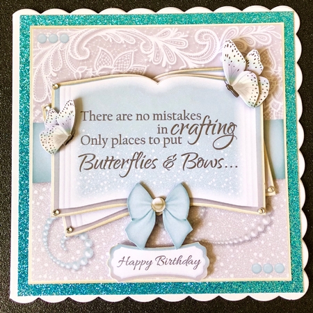 Butterflies and Bow Open Book by Belinda Rub