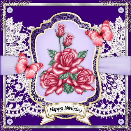 Purple Hues Lace Border 2 by Belinda Rub