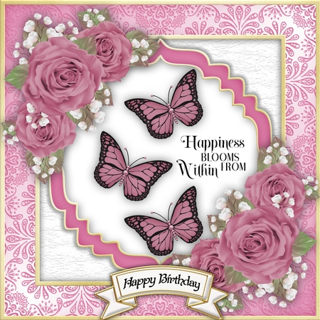 Sugar Plum Damask Frame PNG by Belinda Rub