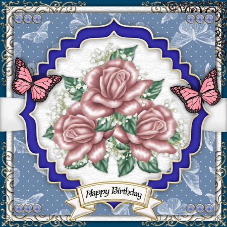 Sugar Plum Butterflies and Polka Dots JPEG by Belinda Rub