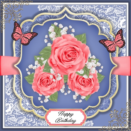 Sugar Plum Coral Rose Cluster PNG by Belinda Rub