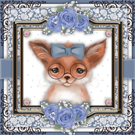 Sugar Plum Violet Rose Corner Vignette PNG by Belinda Rub