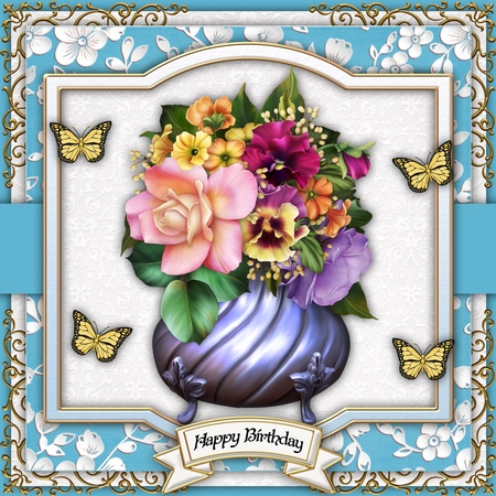 Brights 8x8 3D Floral Papers 200Dpi by Belinda Rub