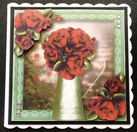 Red Drama Roses Water Jug by Belinda Rub