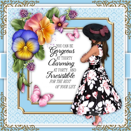 Damask Frames Set 3 (Floral Family Color Palette) by Belinda Rub