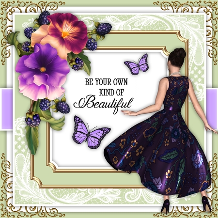 Lace Frames Set 8 (Floral Family Color Palette) by Belinda Rub