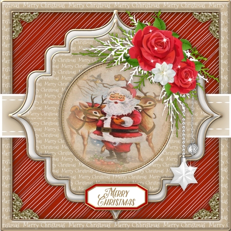 MIsted Vintage Christmas Toppers  by Belinda Rub