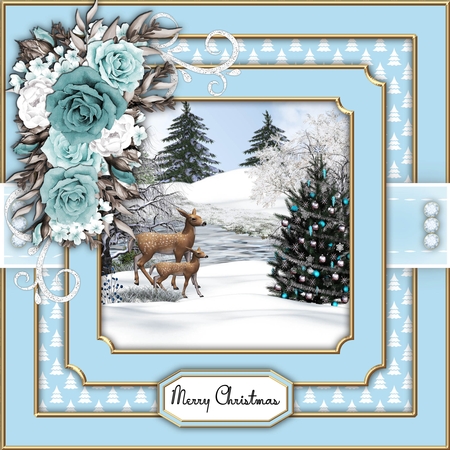 Cute Christmas Trees Paper Pack (Frosty Color Palette) by Belinda Rub