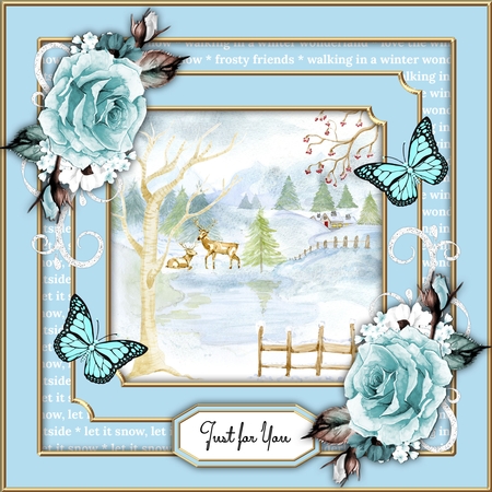 Frosty Frames Winter Words (Frosty Color Palette) by Belinda Rub