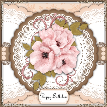 Autumn 3 Rose 8x8 inch Digital Paper by Belinda Rub