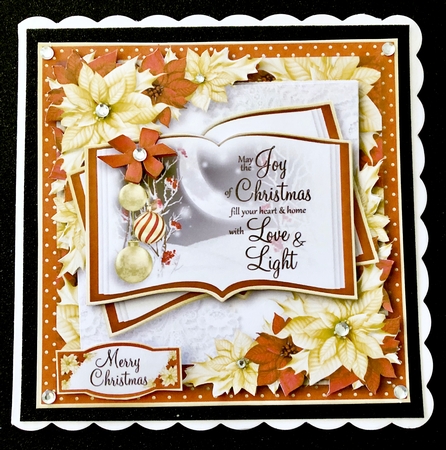 Red and Gold Silhouette Open Book 4 by Belinda Rub
