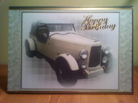Cream Vintage Car by Belinda Wilson