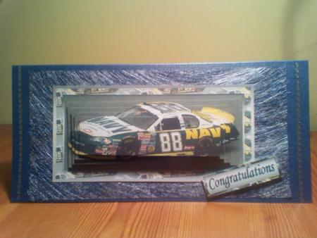Nascar Pyramid Card Front by Belinda Wilson