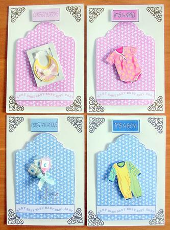 Large Baby Tags Pink and Blue by Belinda Wilson