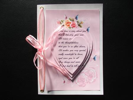 White Work Roses Card by Belinda Wilson
