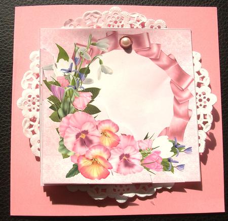 Spring Flowers in Pink Side Stacker by Belinda Wilson