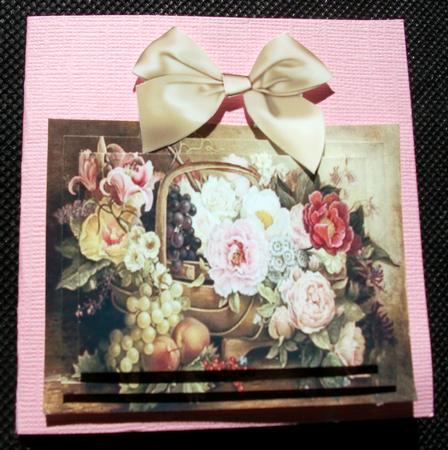 Pretty Basket of Flowers, with Bow, Pyramids by Belinda Wilson