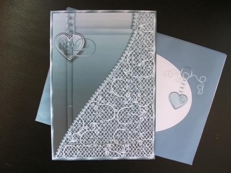 Hearts & Lace Card & Envelope Kit in Teal by Belinda Wilson