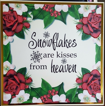 Christmas Roses Insert / Topper   4 by Benita Jenkinson