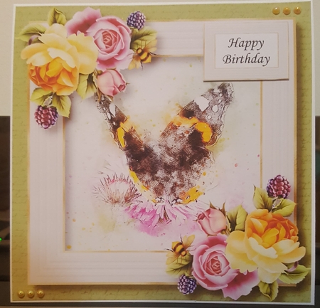 Butterfly Watercolour Splatter Art 3 8x8 by Benita Jenkinson