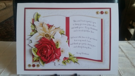 Open Book Christmas Floral 1 by Benita Jenkinson