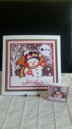 Snowman christmas mini kit & decoupage by Benita Jenkinson