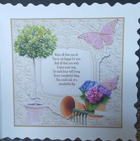 Garden hydrangea birthday insert by Benita Jenkinson