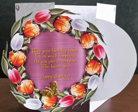 Folded Front Card -  Tulips by Benita Jenkinson
