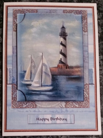 Male Card A5 The Lighthouse Mini Kit by Benita Jenkinson