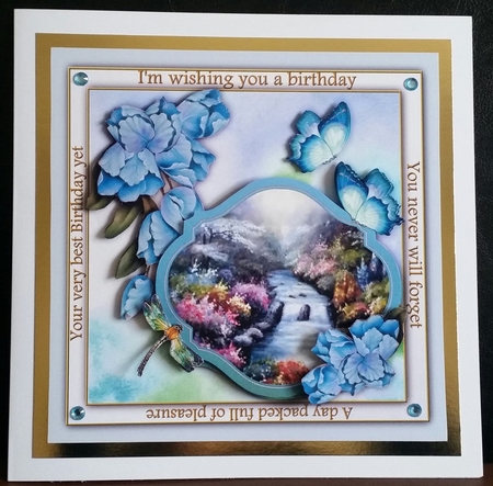 Border Birthday Greeting - Tulips by Benita Jenkinson