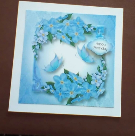 Fabulous Forget-Me-Nots & Butterflies 8x8 by Benita Jenkinson
