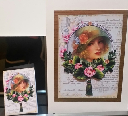 Vintage lady with roses mini kit by Benita Jenkinson