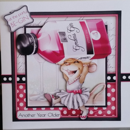 Mrs Pink Gin Mouse 4 Sheet Mini Kit by Benita Jenkinson