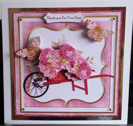 Wheelbarrow Antique Roses  by Benita Jenkinson