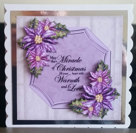 Poinsettias in  Purple  Mini Kit by Benita Jenkinson
